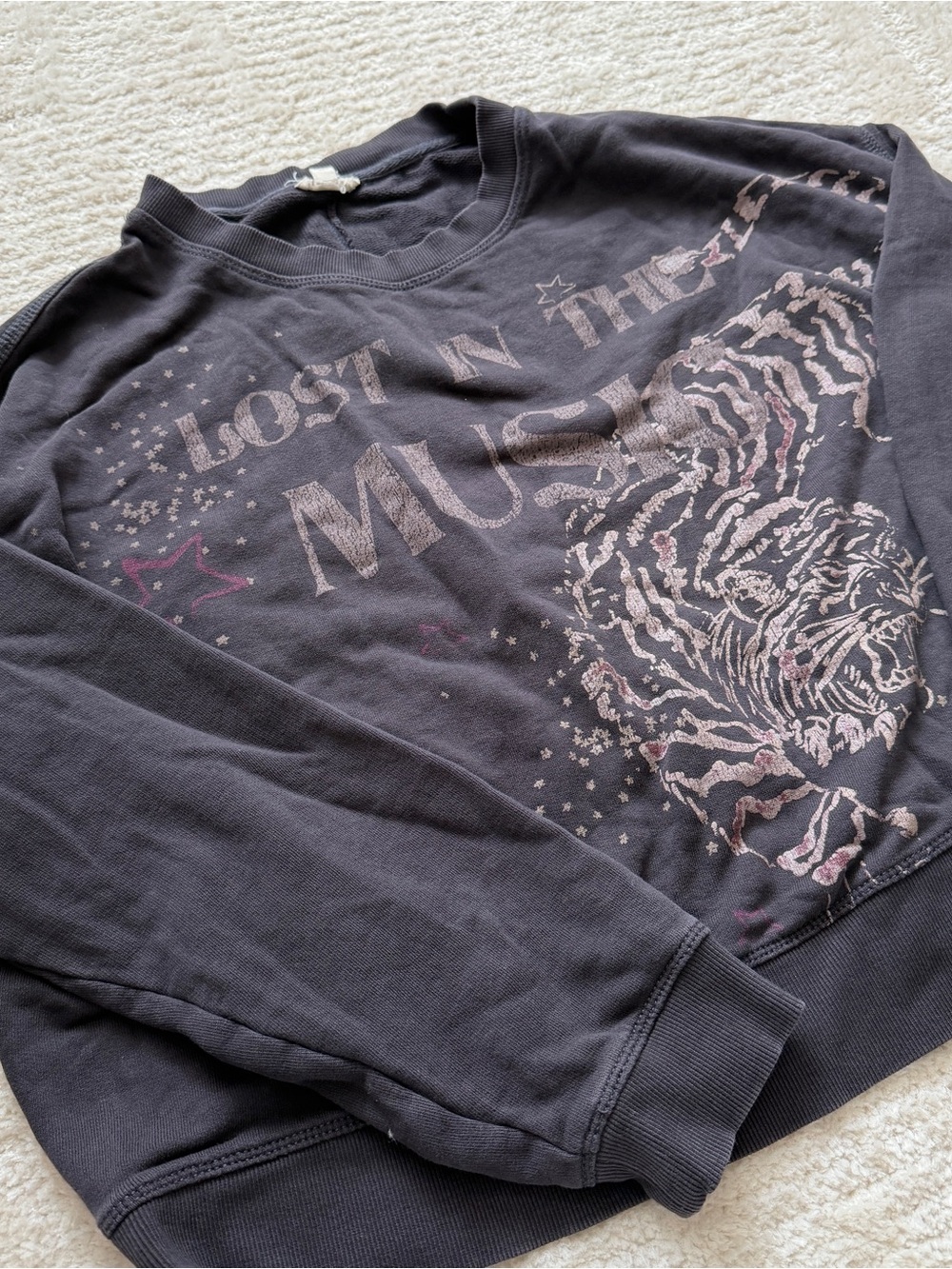 anthropologie cropped sweatshirt
